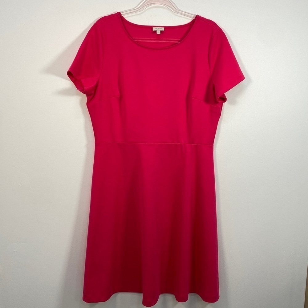 Talbots Short Sleeve Fit & Flare Dress Women's 14‎ PINK